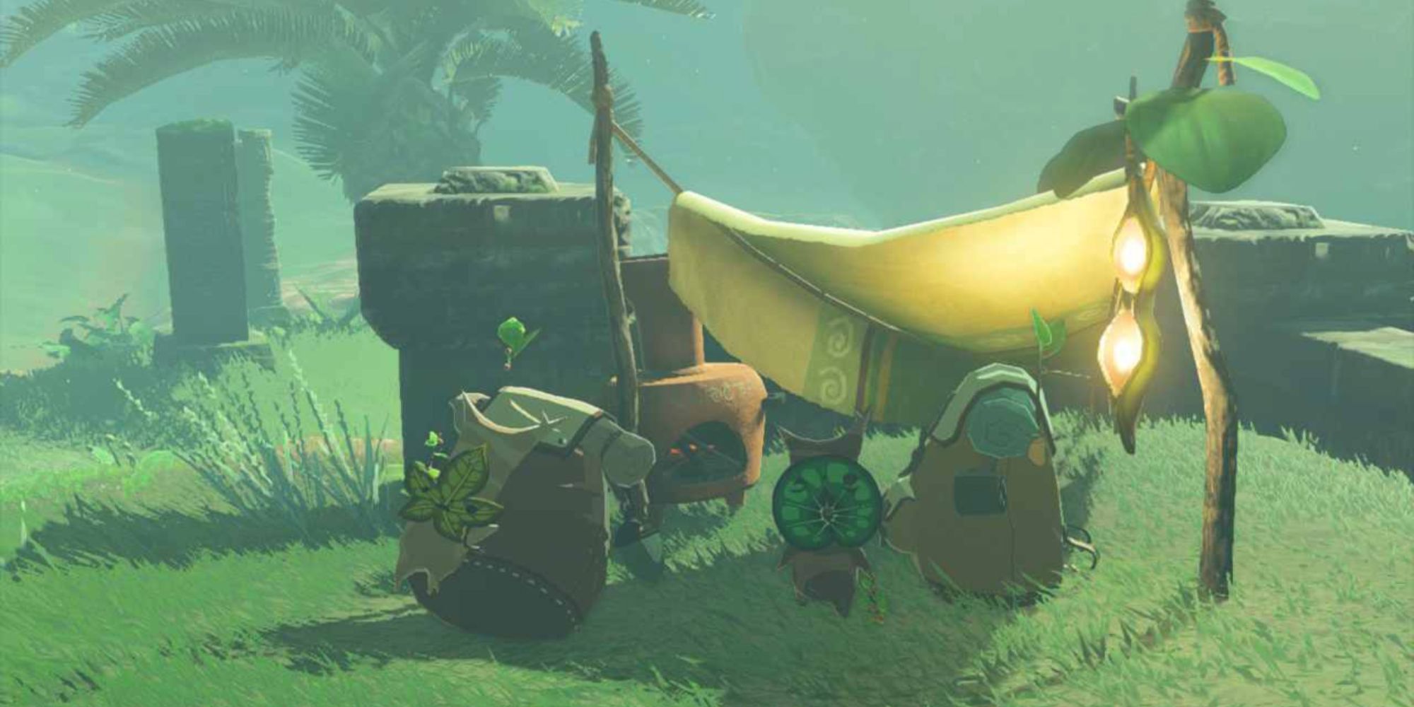 The Legend Of Zelda: Tears Of The Kingdom - Two Koroks Reunited At A Camp