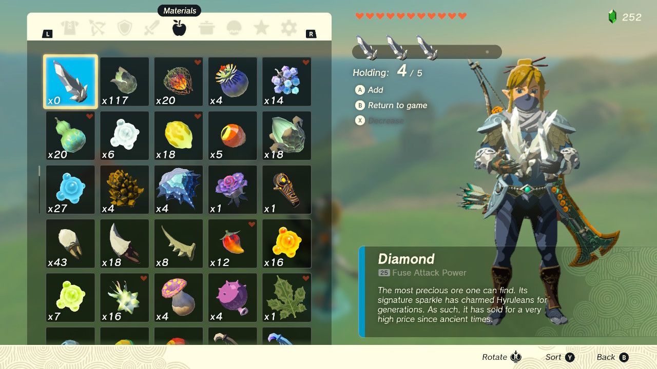 Link Holds Four Diamonds For Duplication Glitch