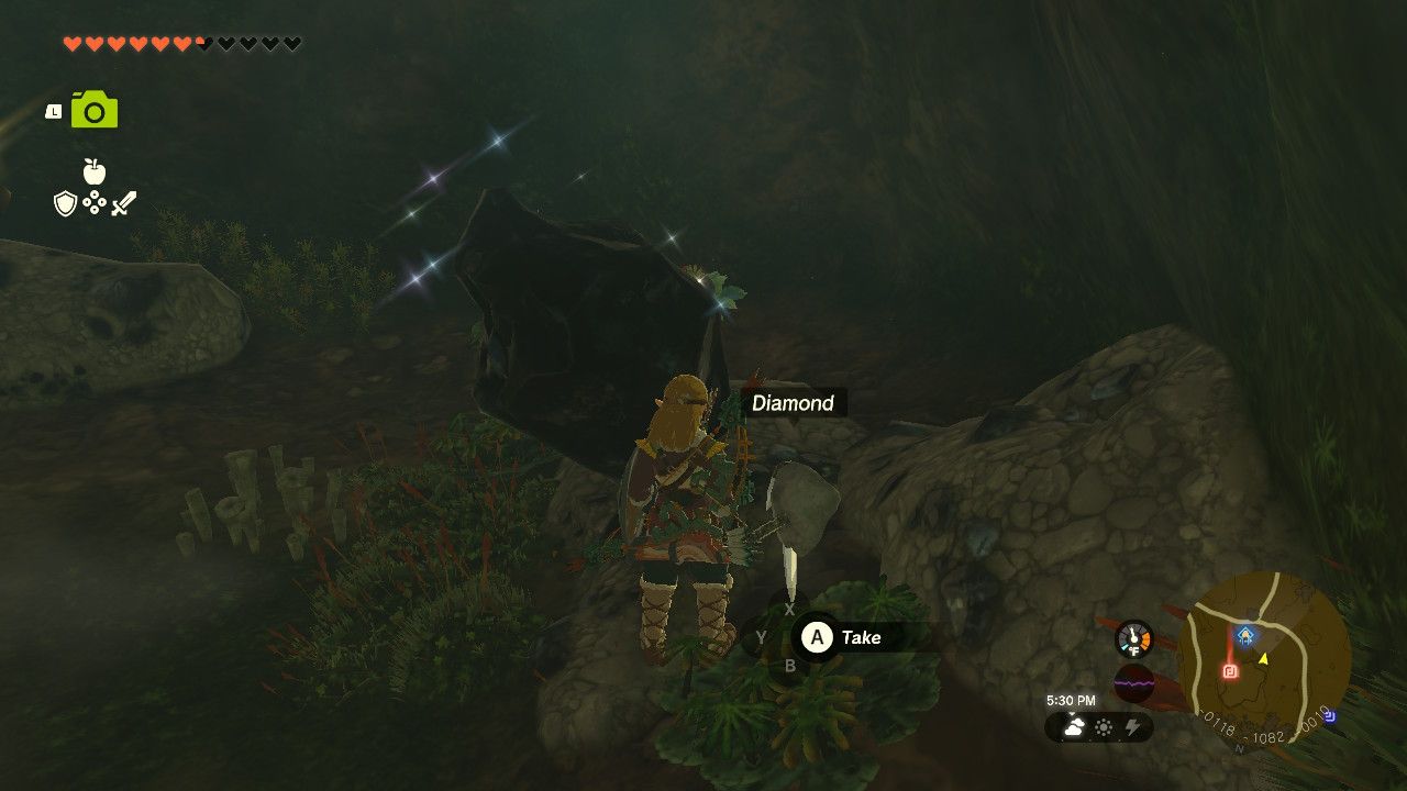 Link Breaks Ore Deposit And Finds A Diamond