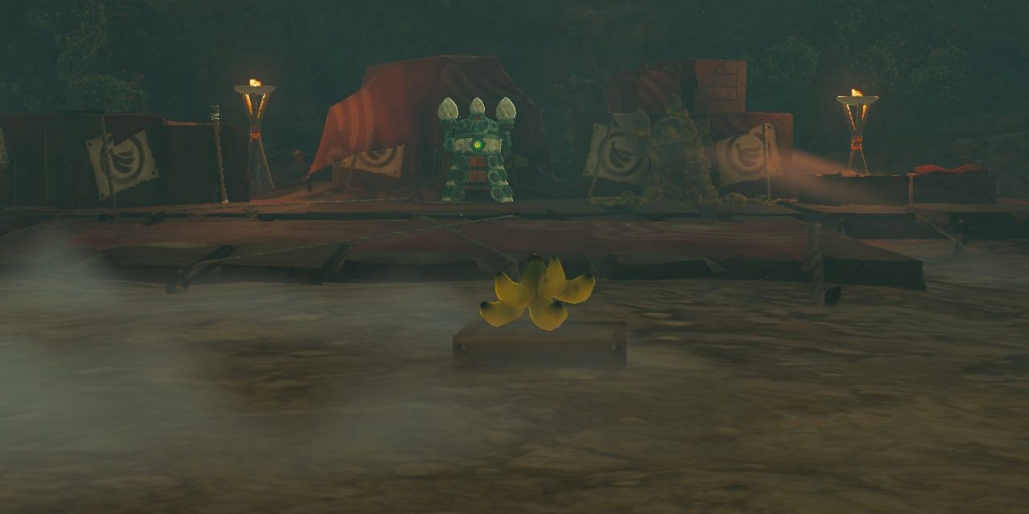 A Construct and the Yiga Clan's storage in the Shrine of Resurrection in The Legend of Zelda Tears of the Kingdom