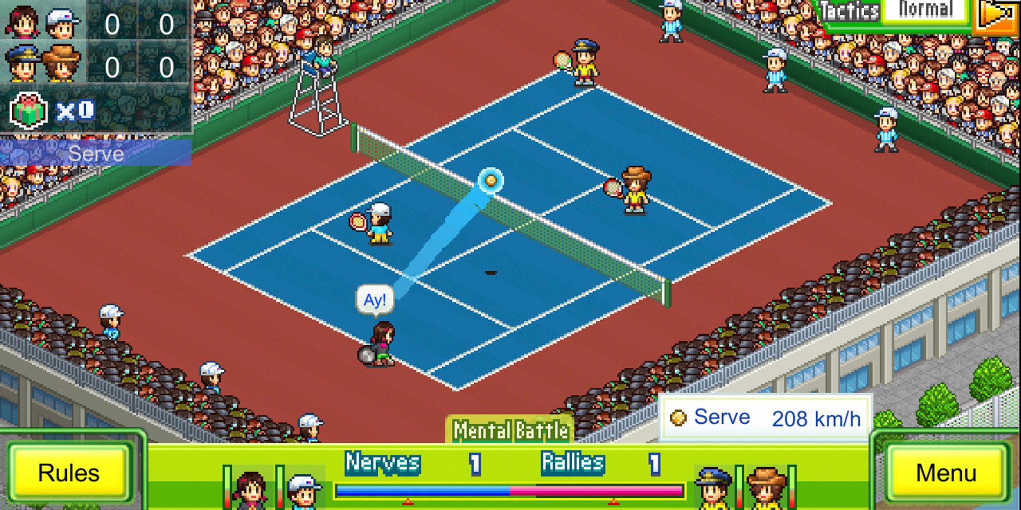 a match against another tennis club in tennis club story for the nintendo switch