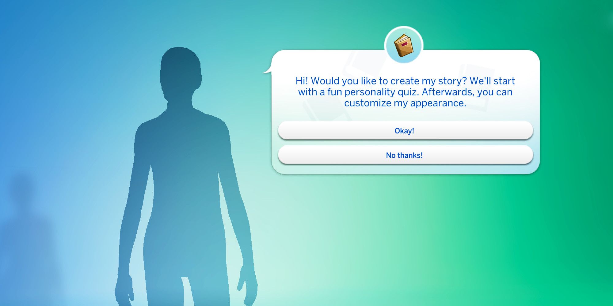Screenshot from The Sims 4 Create a Sim from the story menu