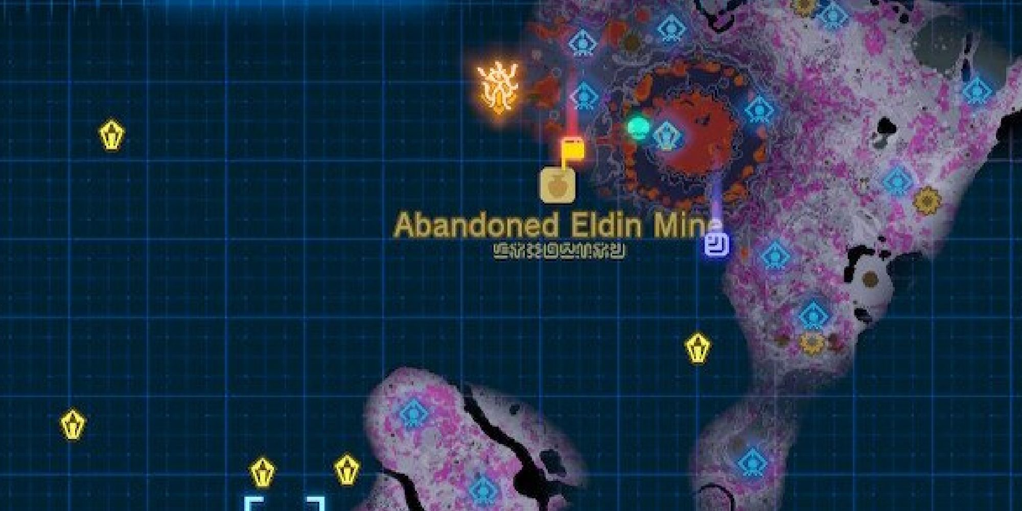 abandoned eldin mine shown on the map in tears of the kingdom