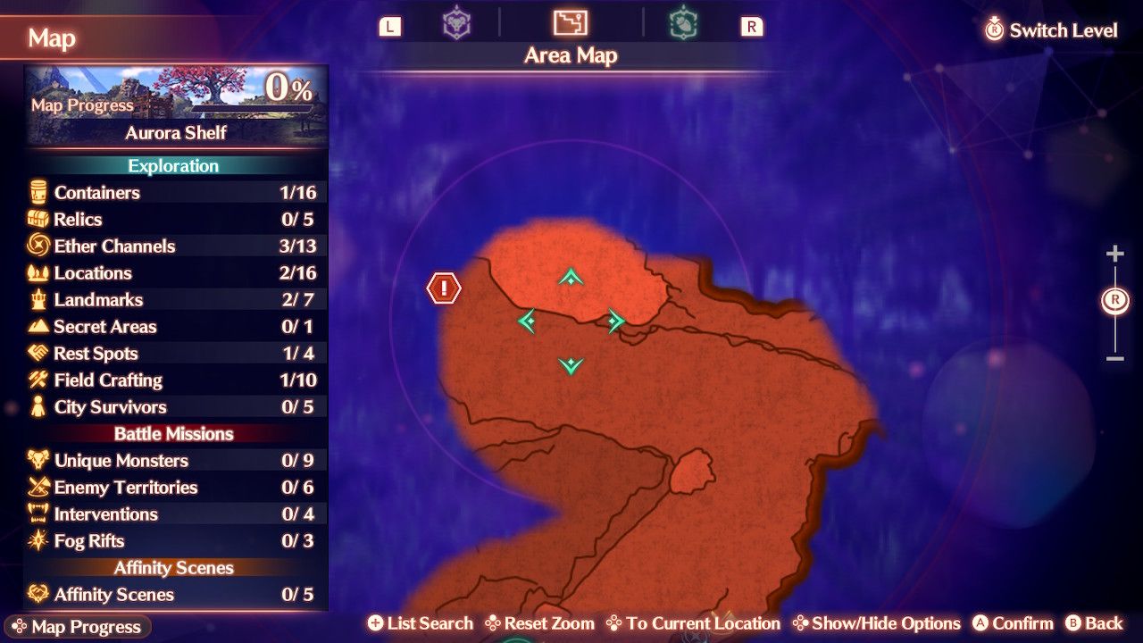 Map location for the first set of accessory unlocks in Xenoblade Chronicles 3: Future Redeemed.