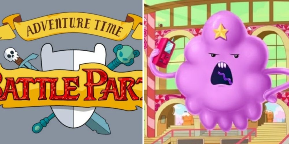 Adventure Time Battle Party - Promotional Logo And Lumpy Space Princess From The Trailer