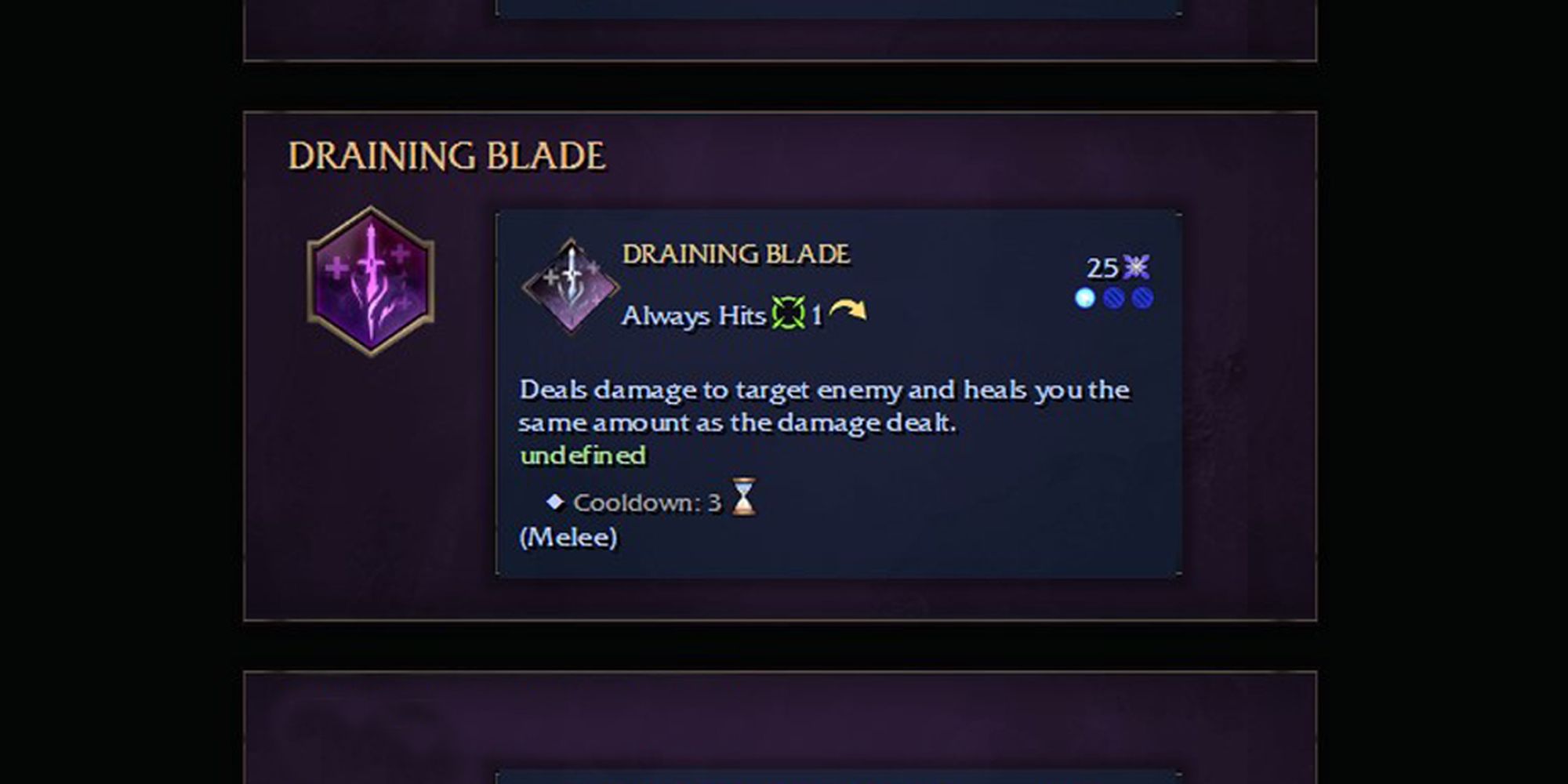 Age of Wonders 4: Drain Blade Skill Stats