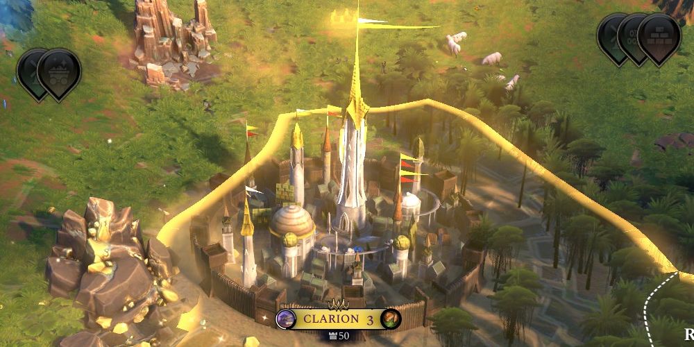 Clarion, the starting throne city of advanced culture in Age of Wonders 4