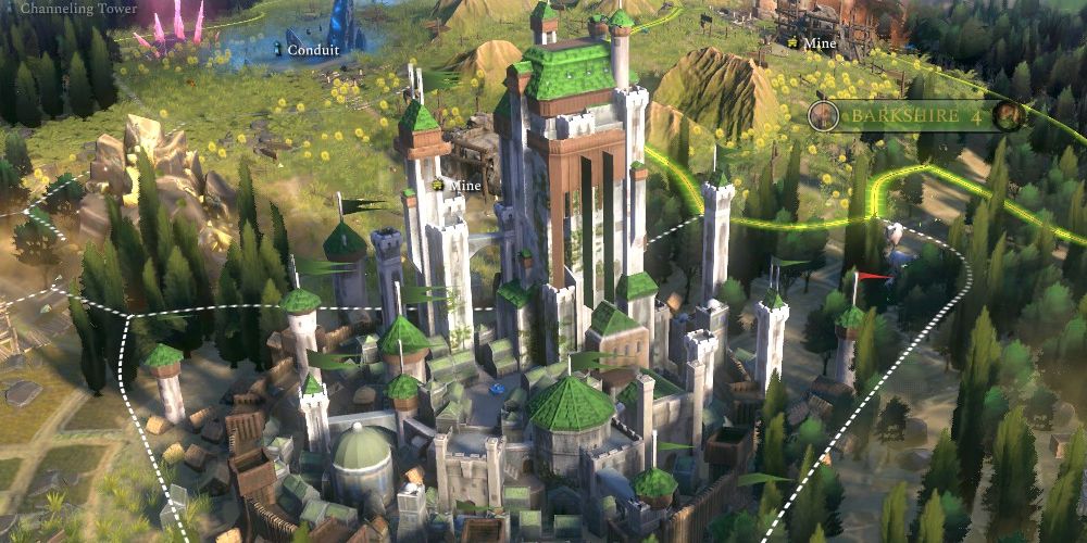 Great feudal city in the Age of Wonders 4