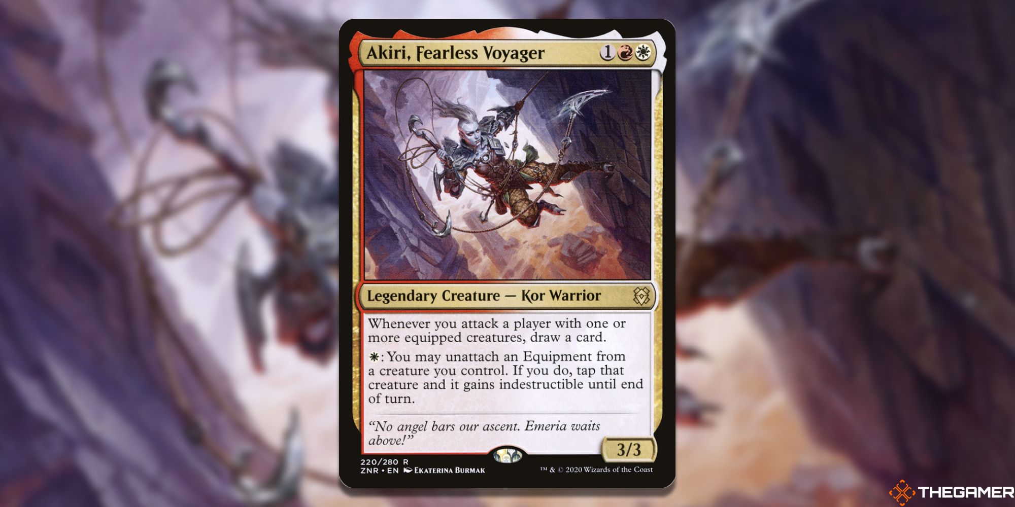 Image of the Akiri, Fearless Voyger card in Magic: The Gathering, with art by Ekaterina Burmak