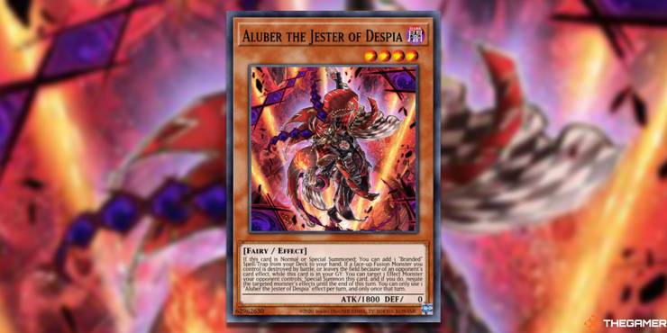 aluber the jester of despia full card with gaussian blur yugioh tcg