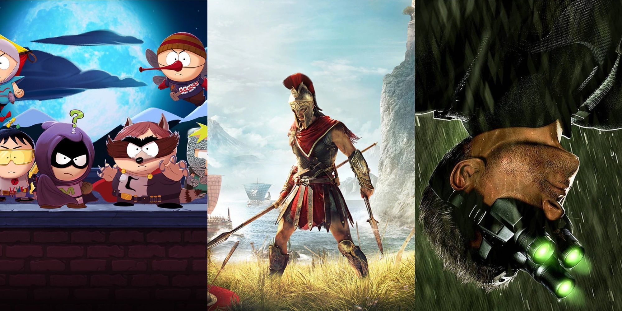The Best Ubisoft Games - South Park The Fractured But Whole, Assassin's Creed Odyssey and Splinter Cell