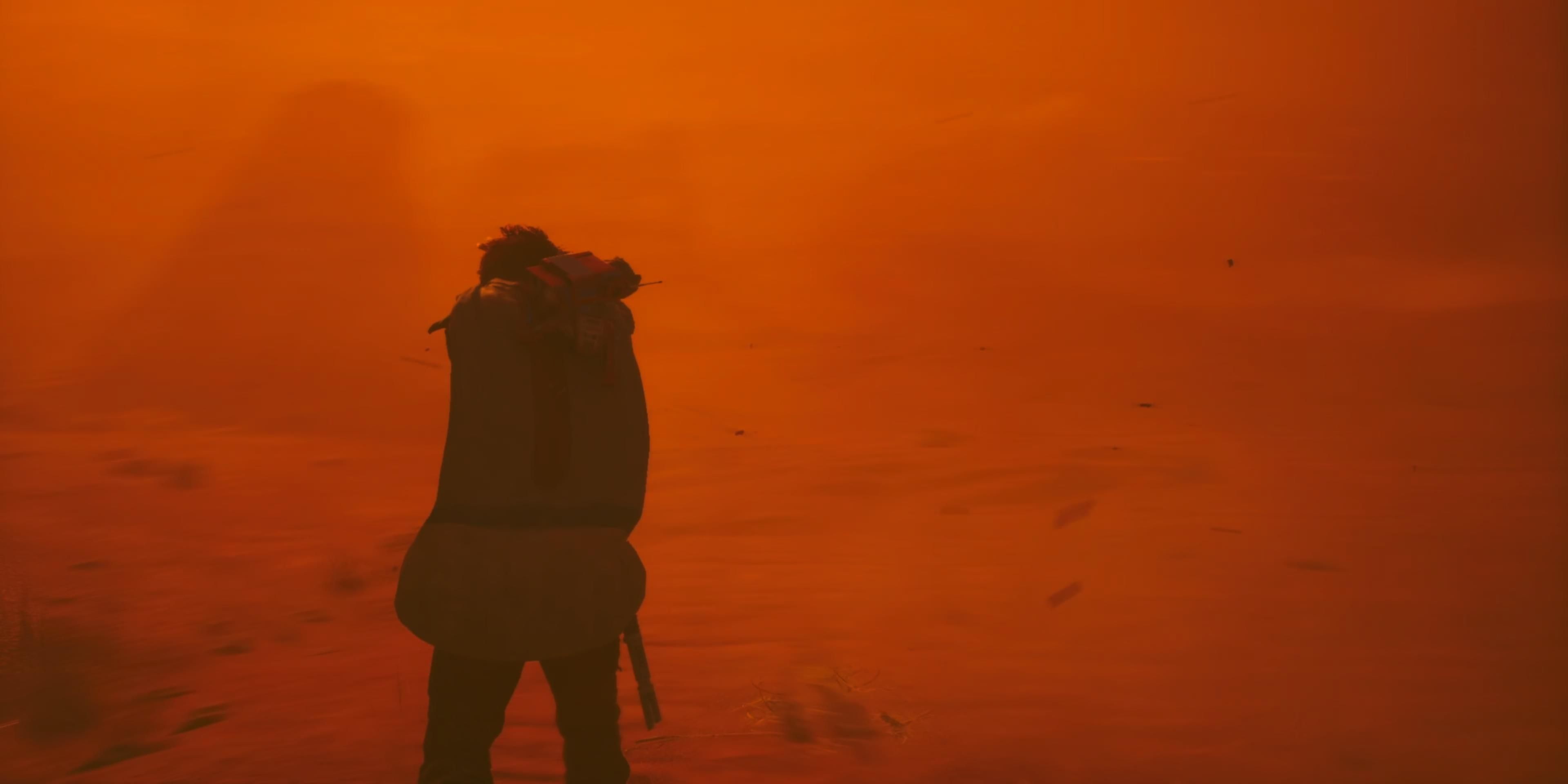 star wars jedi: survivor Cal walking through sandstorm