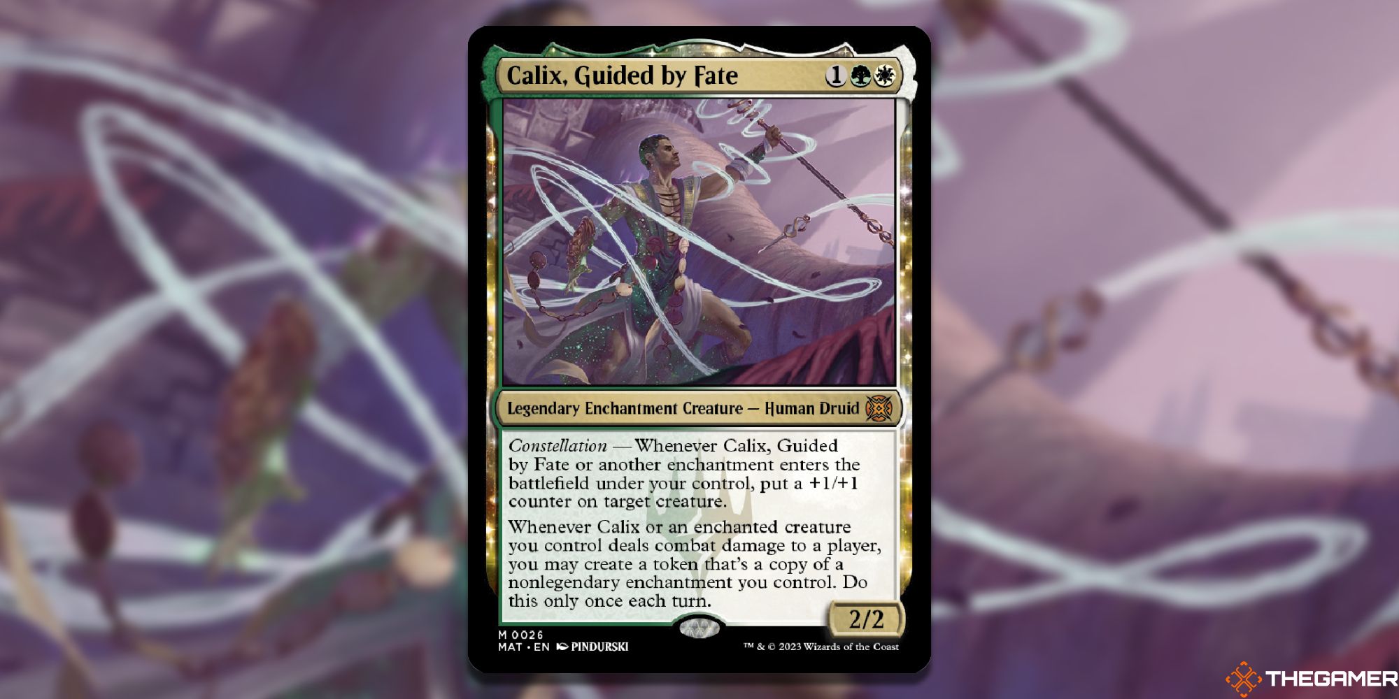 Image of the Calix, Guided by Fate card in Magic: The Gathering, with art by PINDURSKI