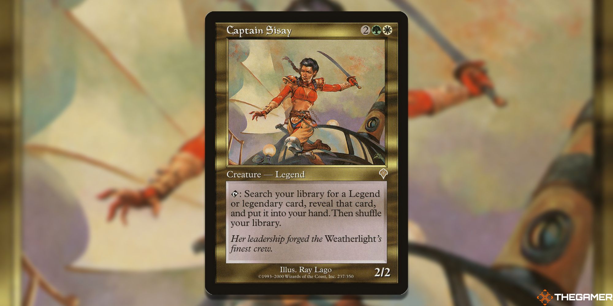  Image of the Captain Sisay card in Magic: The Gathering, with art by Ray Lago