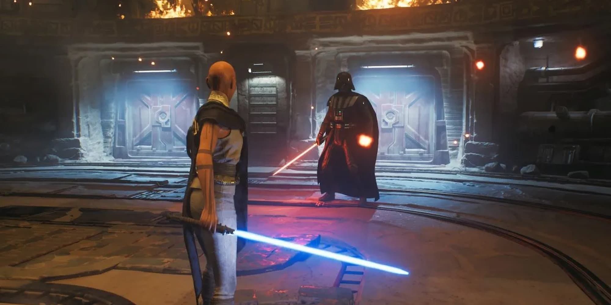 Cere Junda faces off with Darth Vader in Star Wars Jedi: Survivor.