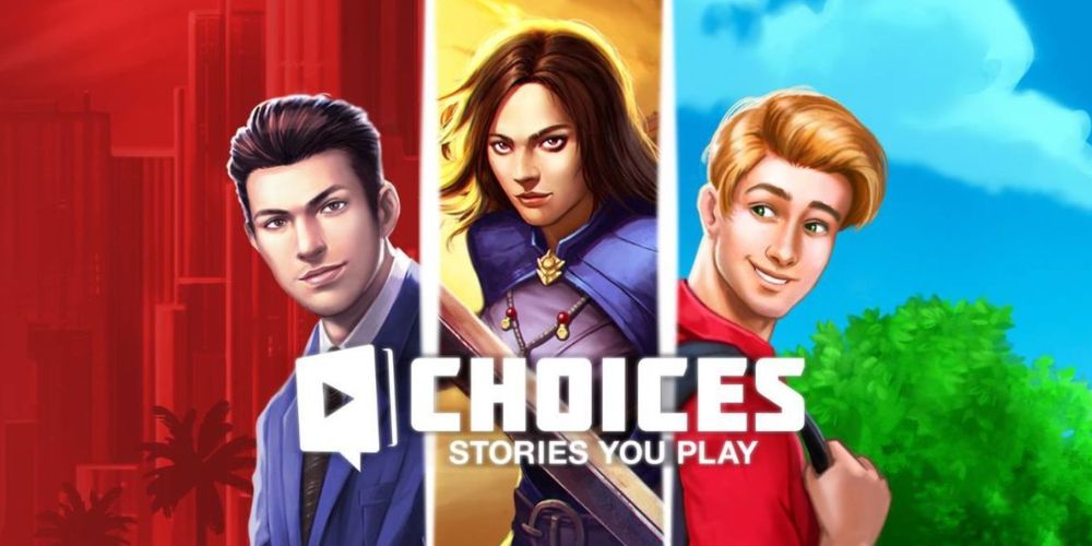 Choices stories you play three characters in a row with a logo on top