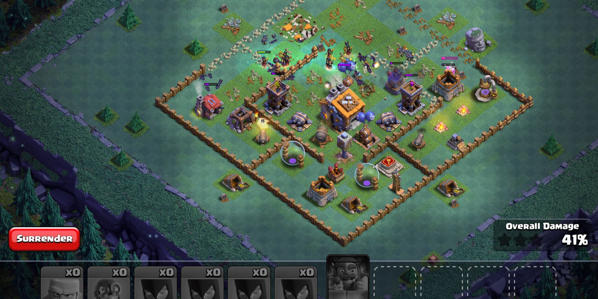 Clash of Clans builder-based multiplayer combat is in full swing as Witch of the Night destroys everything
