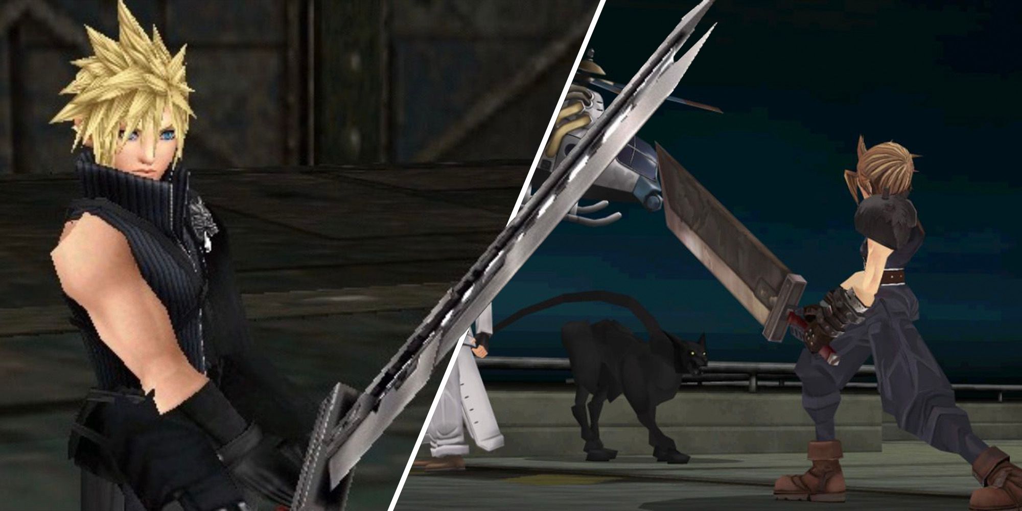 cloud mod models facing each other swords drawn in final fantasy vii