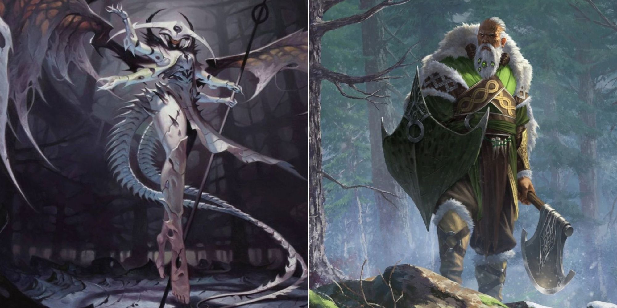 mtg Atraxa, Praetors' Voice and Fynn, the Fangbearer card artwork