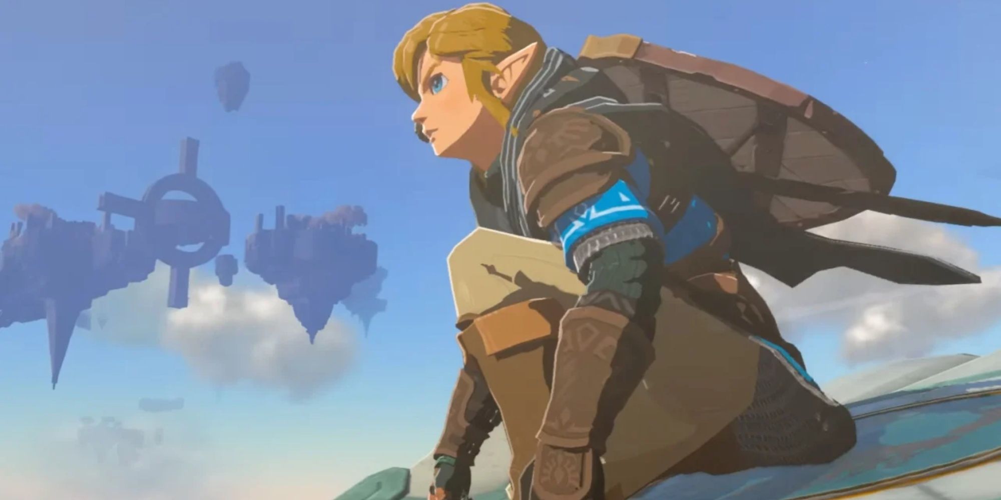 link riding through the sky in tears of the kingdom