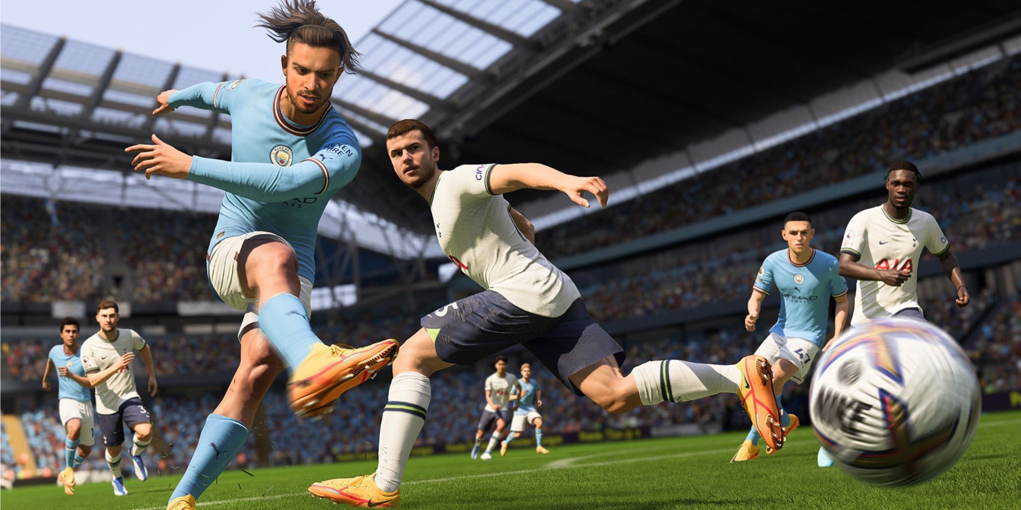 Jack Grealish takes a Power Shot in FIFA 23.