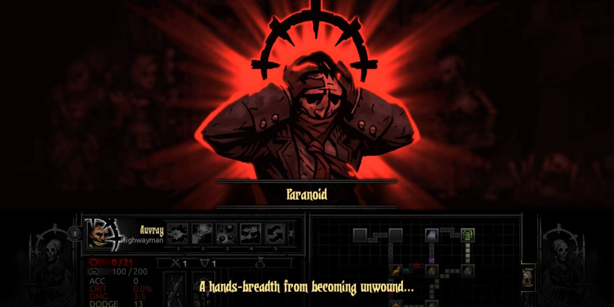 Darkest Dungeon Highwayman becomes Paranoid