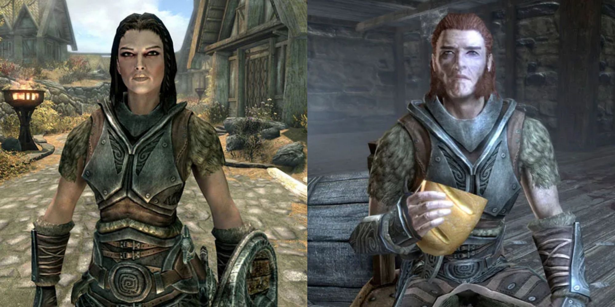 Lydia and Calder from The Elder Scrolls 5: Skyrim
