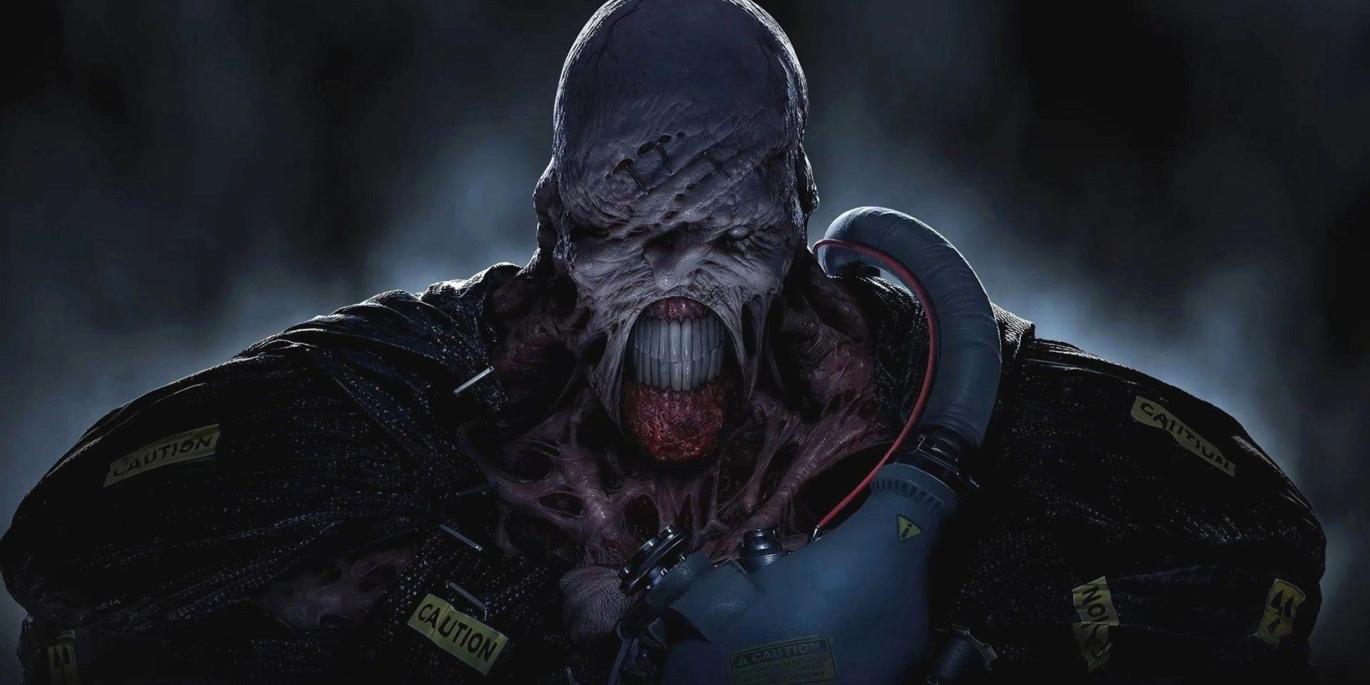 Resident Evil 3 - Nemesis Lurking In The Dark, Baring His Sharp, Monstrous Teeth