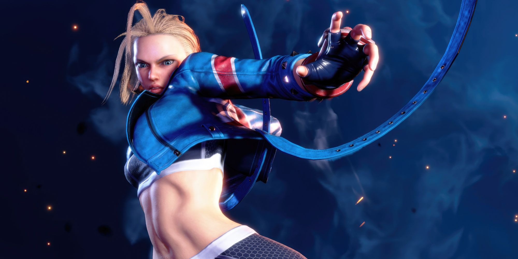 Street Fighter 6  cammy readying a kick