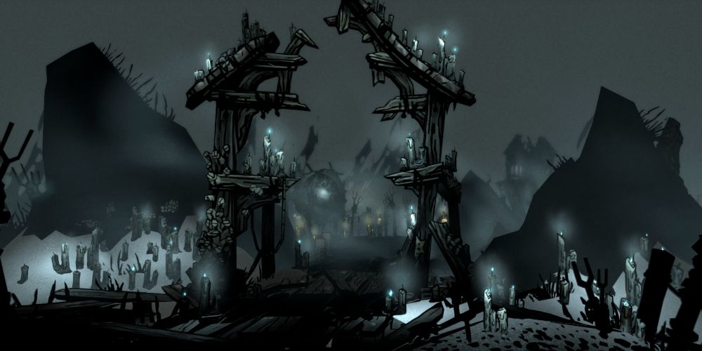 the entrance to the sacred pier lair in darkest dungeon 2