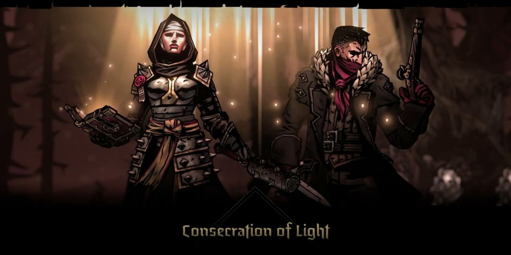 Darkest Dungeon 2 Vestal Casting Consecration of Light on Highwayman