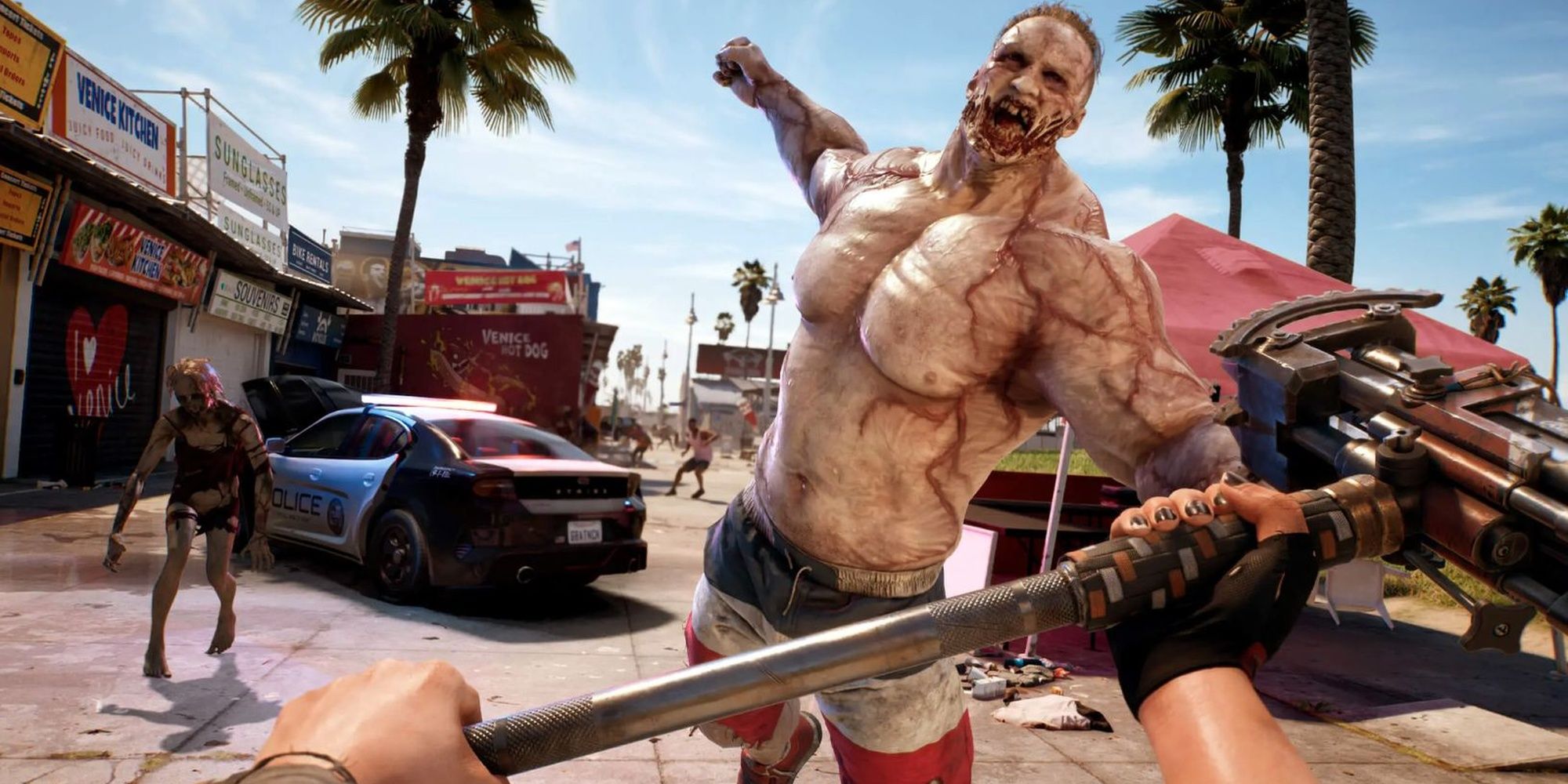 Dead Island 2: Fighting Zombies With A Hammer On Venice Beach