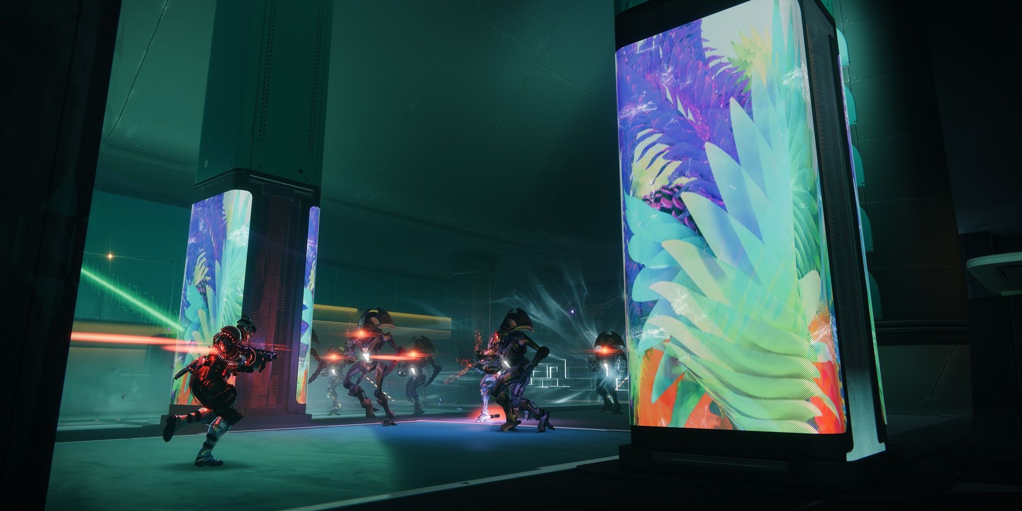 Destiny 2 Lightfall Titan Fighting Group Of Vex