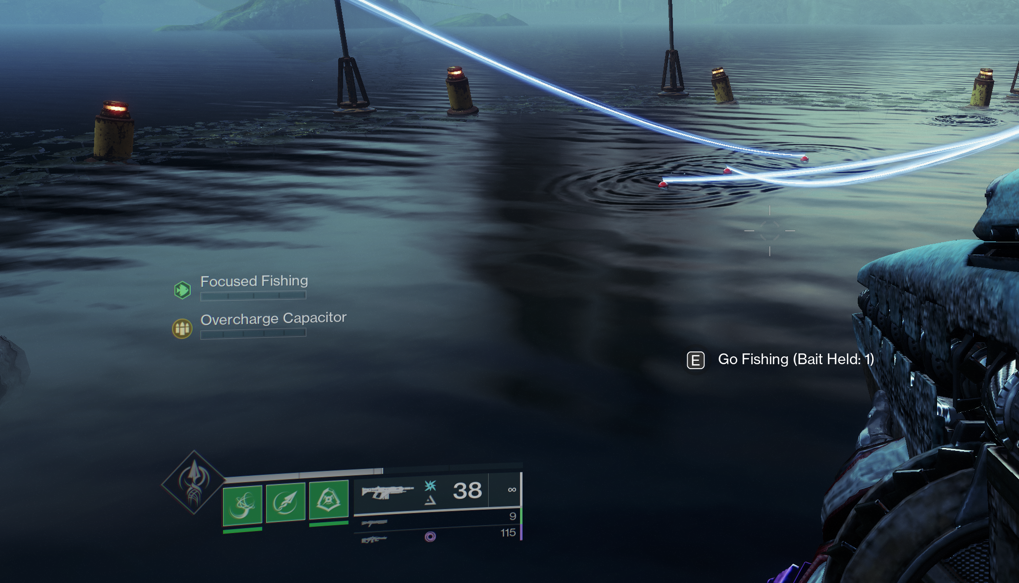 Destiny 2 fishing, including how to fish and how to get bait