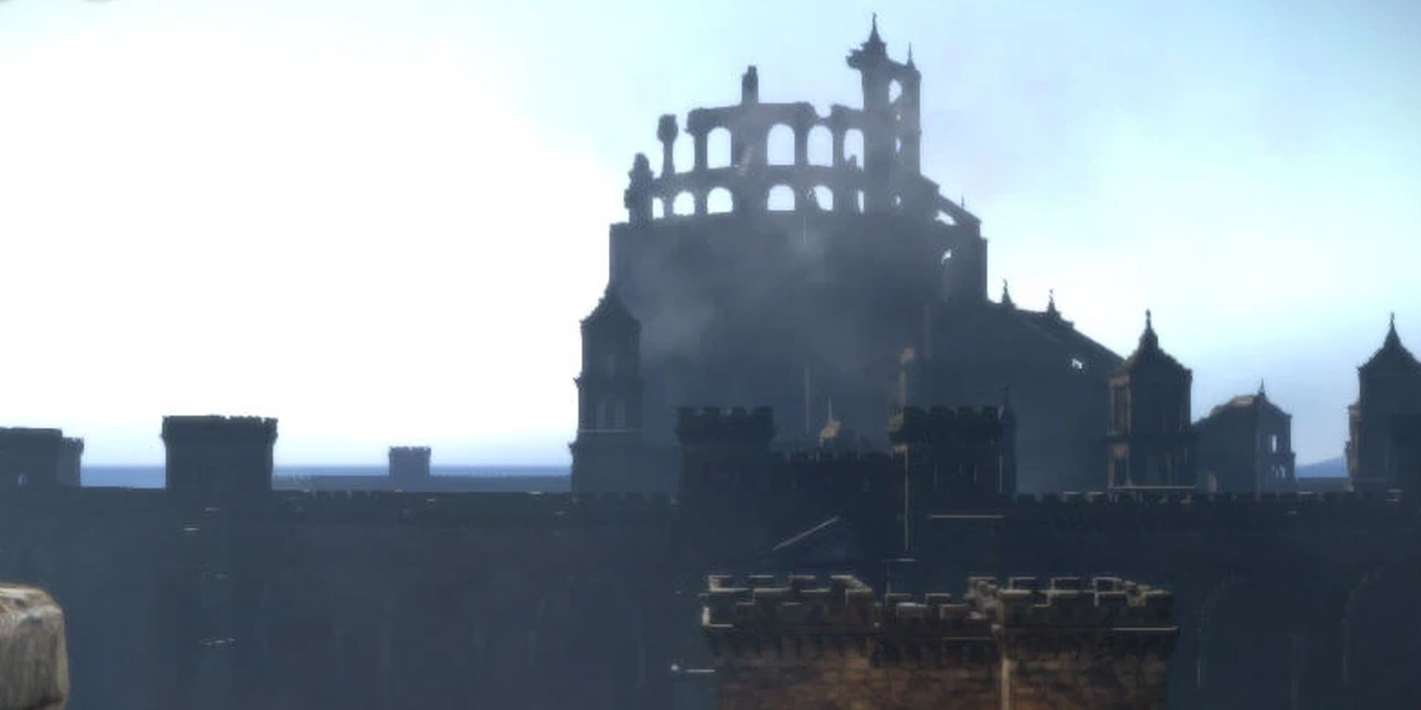 Dragon's Dogma Bluemoon Tower behind the castle walls