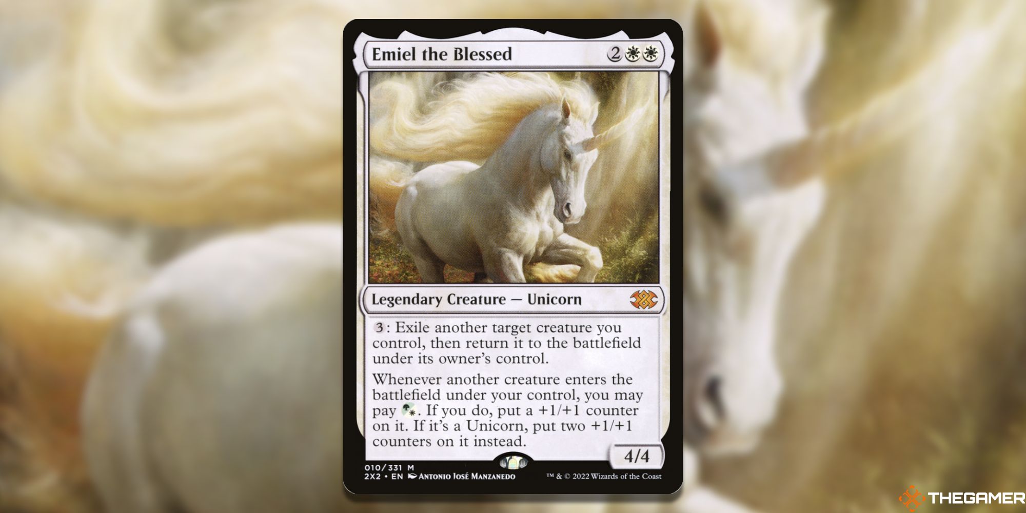 Image of the Emiel the Blessed  card in Magic: The Gathering, with art by Antonio Jose Manzanedo
