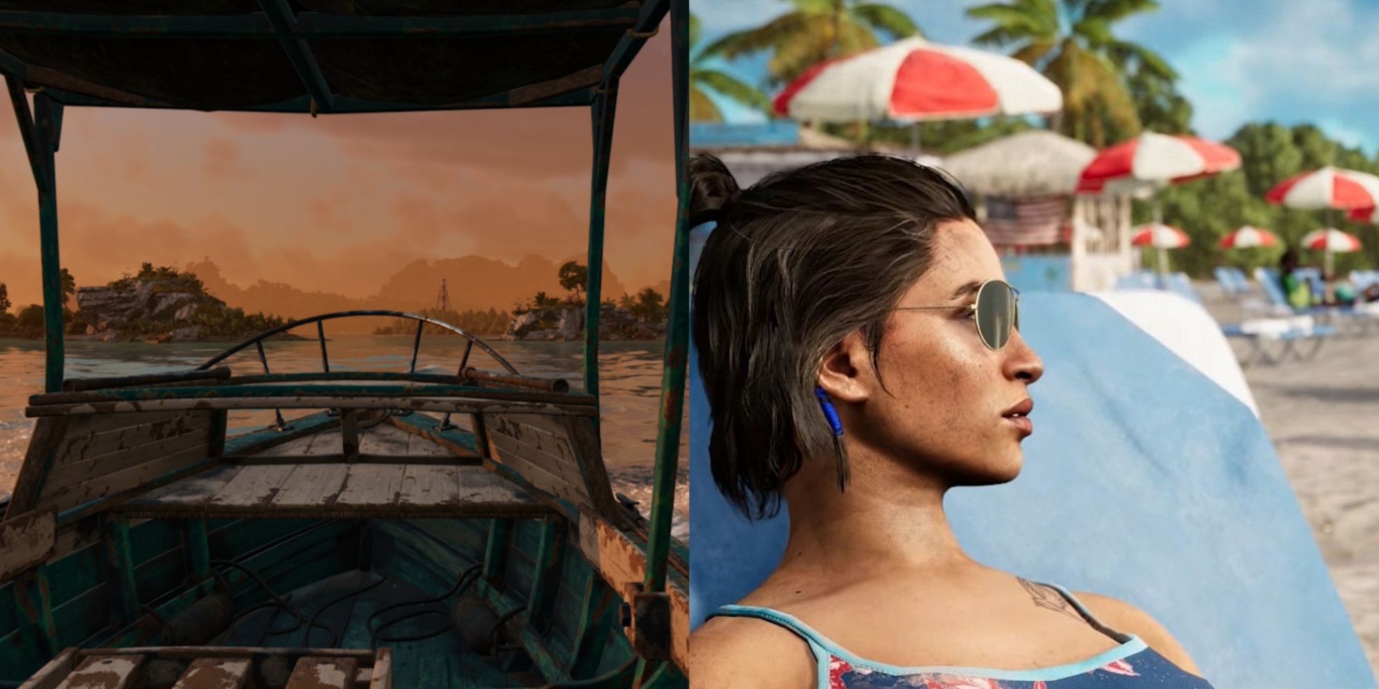 Far Cry 6 Secret Ending Featured Split Image Boat and Dani