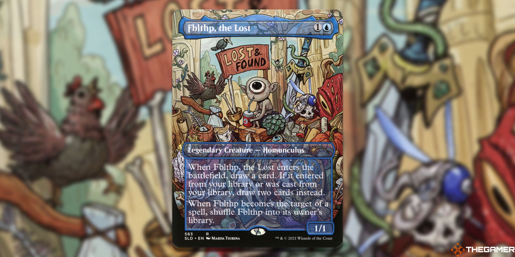 Image of the Fblthp, the Lost card in Magic: The Gathering, with art by Marija Tiurina