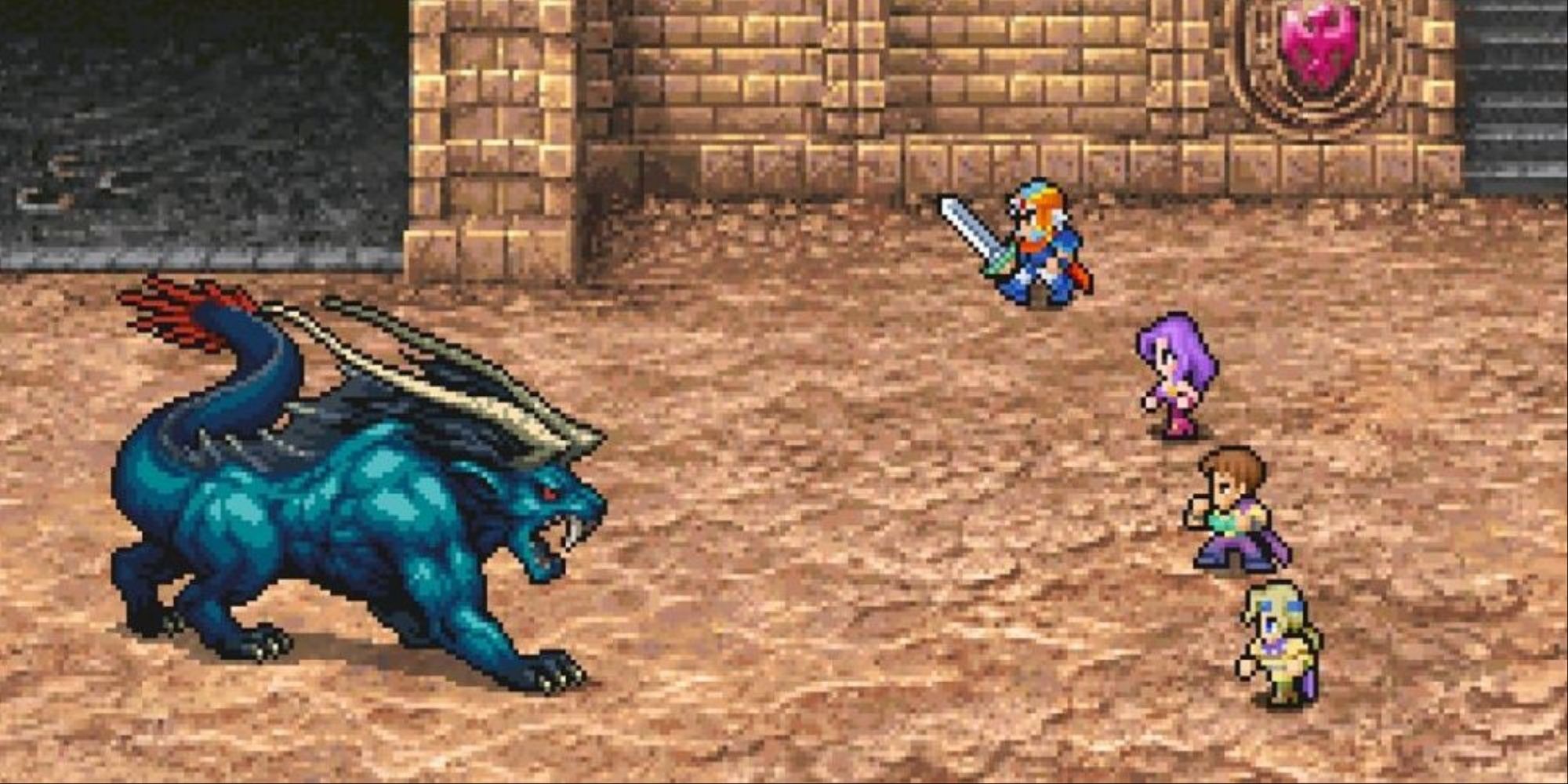 Final Fantasy 2 Pixel Remaster - Behemoth Boss Battle