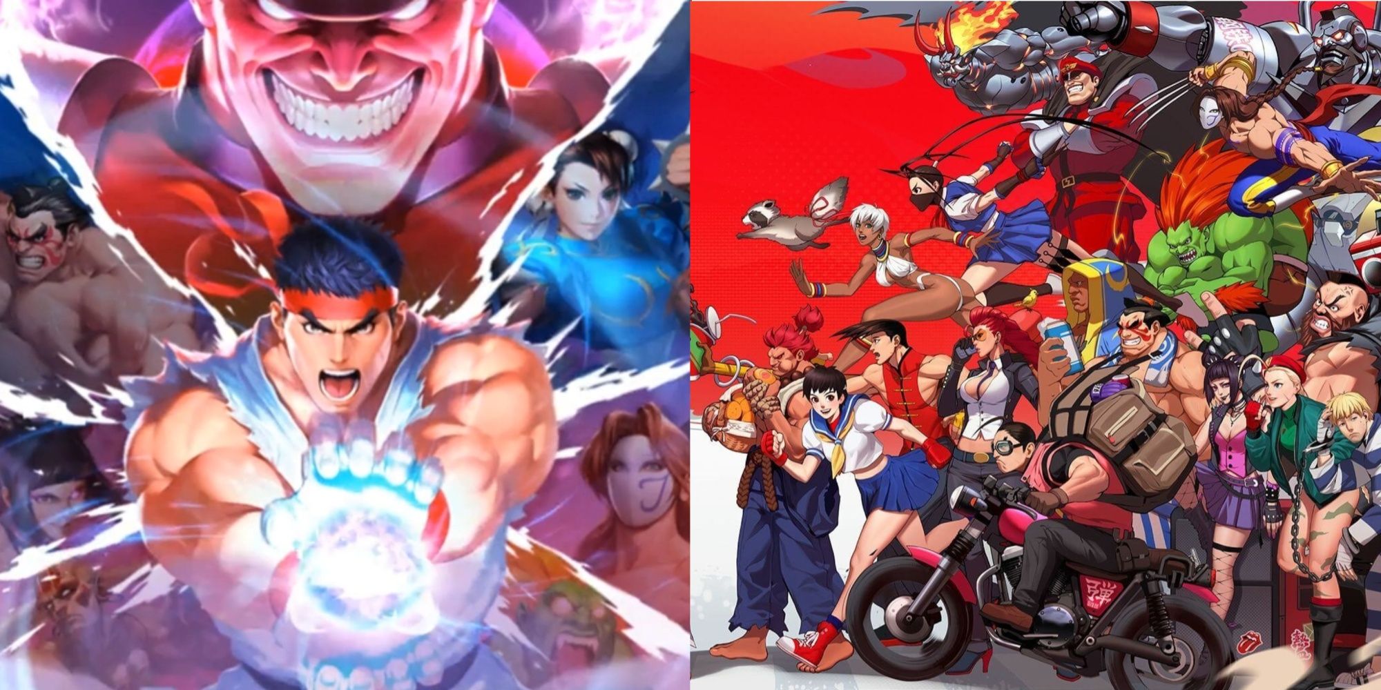 Street Fighter Duel Title Screen and Roster