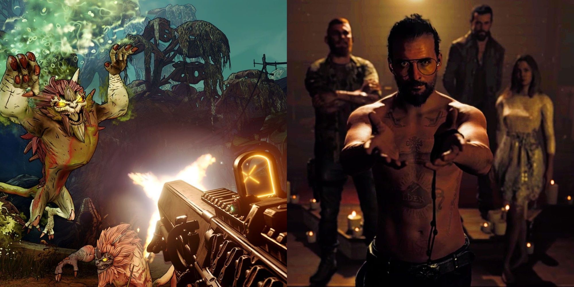 Games Like Redfall Featured Split Image Borderlands 3 and Far Cry 5