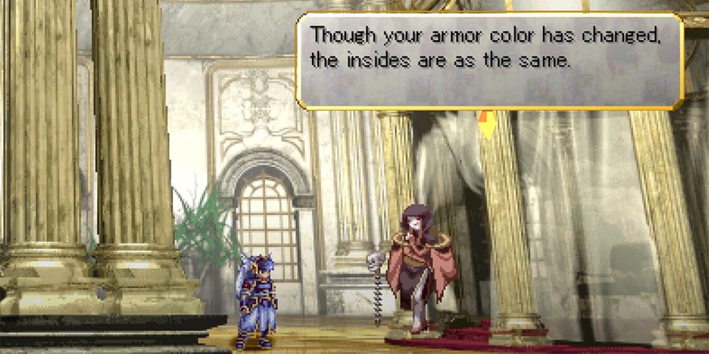 Renes confronts Genevieve in Valkyrie Profile: Renes