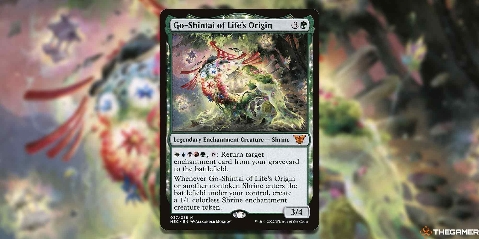 Image of the Go-Shintai Of Life's Origin card in Magic: The Gathering, with art by Alexander Mokhov