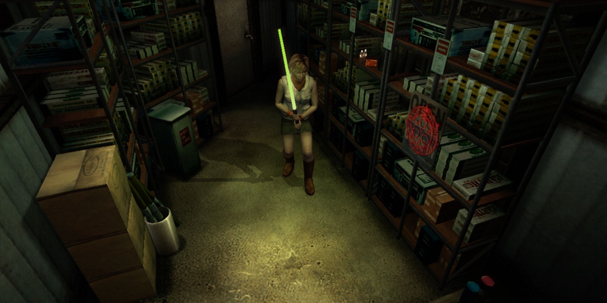 Heather wielding the Beam Saber from Silent Hill 3.