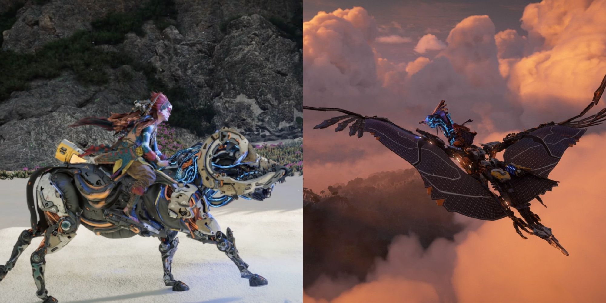 horizon forbidden west mounts charger and sunwing