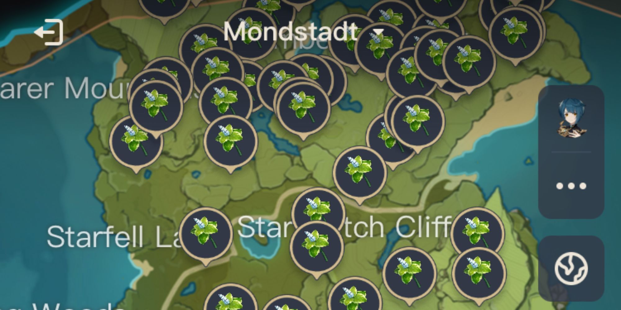 Genshin Impact: Mint in Mondstadt using HoYoLAB's official Interactive Map