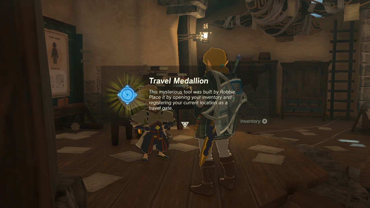 The Legend of Zelda: Tears of the Realm - Link receives a work travel locket from Robbie