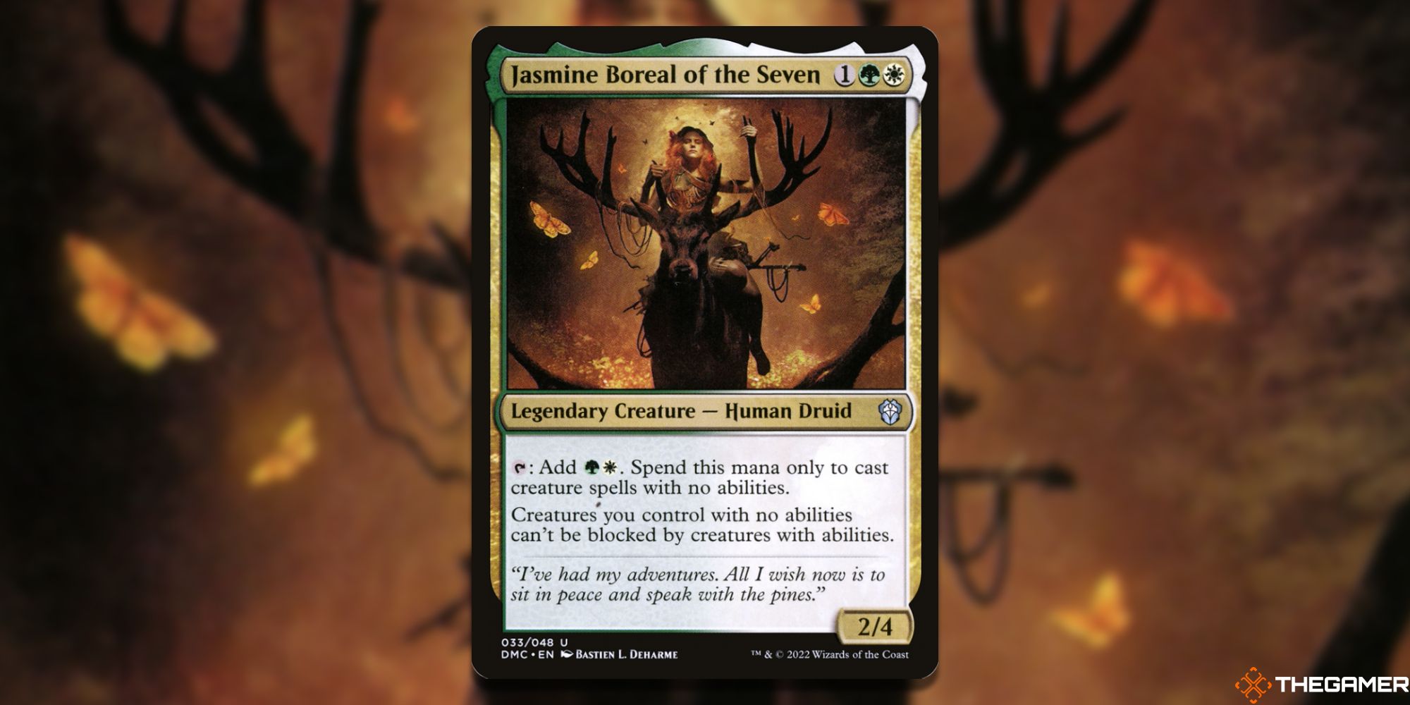 Image of the Jasmine Boreal of the Seven card in Magic: The Gathering, with art by Bastien L Deharme