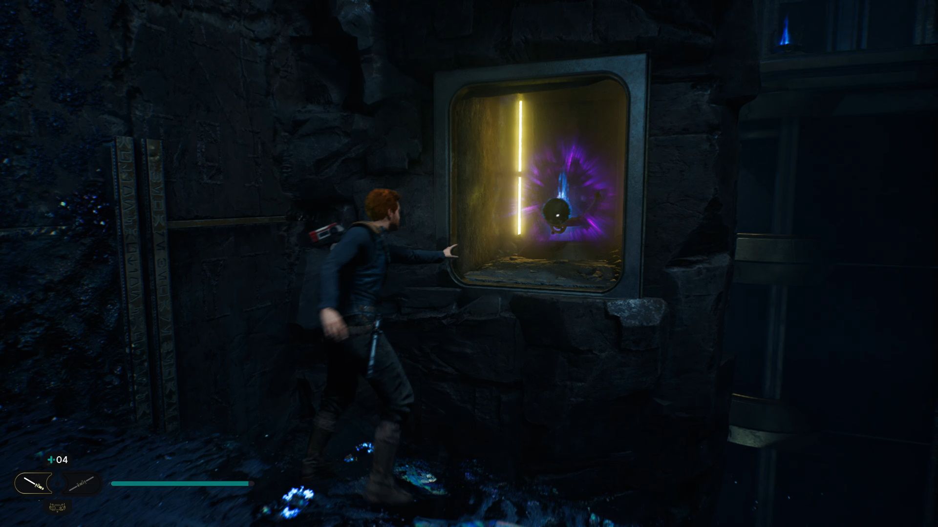 Jedi Survivor, Claiming the orb from behind the damaged wall