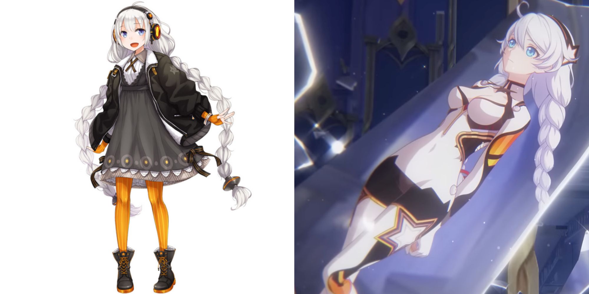 Kizuna Akari from Vocaloid 4 and Kiana Kaslana from Honkai Impact 3rd